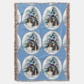 Shih Tzu Kerstmis Deken (Voorkant Verticaal)