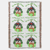 Shih Tzu Kerstmis Deken (Voorkant Verticaal)