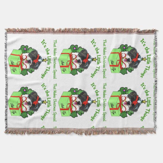 Shih Tzu Kerstmis Deken (Voorkant)