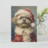 Shih Tzu Kerstmis Feestdagenkaart (Staand voorkant)