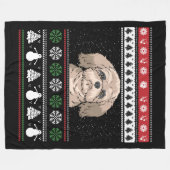 Shih Tzu Kerstmis Fleece Deken (Voorkant (Horizontaal))
