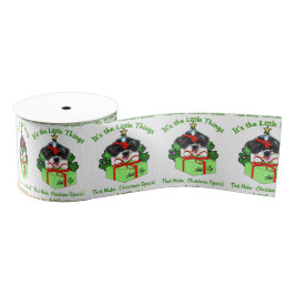 Shih Tzu Kerstmis Grosgrain Lint