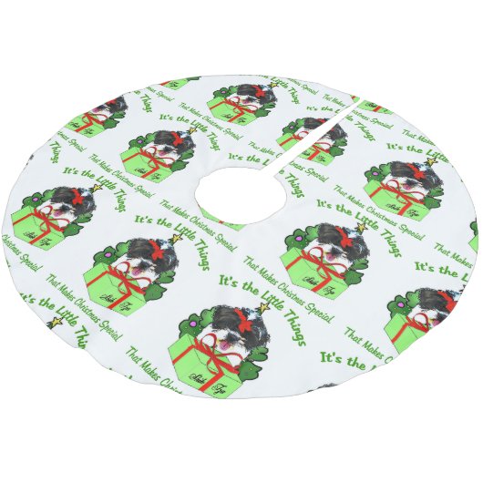 Shih Tzu Kerstmis Kerstboom Rok (Gekanteld)