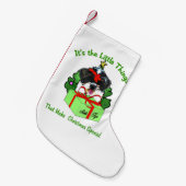 Shih Tzu Kerstmis Kleine Kerstsok (Voorkant (Hangend))
