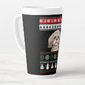 Shih Tzu Kerstmis Latte Mok (Linkerhoek)