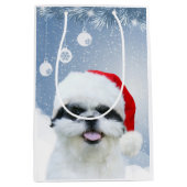 Shih Tzu Kerstmis Medium Cadeauzakje (Voorkant)