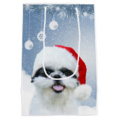 Shih Tzu Kerstmis Medium Cadeauzakje (Achterkant)
