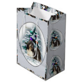 Shih Tzu Kerstmis Medium Cadeauzakje (Voorkant Gekanteld)