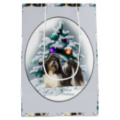 Shih Tzu Kerstmis Medium Cadeauzakje (Achterkant)