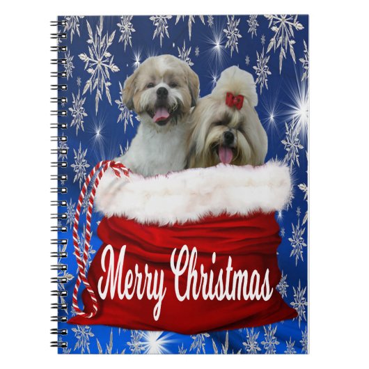 Shih tzu Kerstmis Notitieboek (Voorkant)