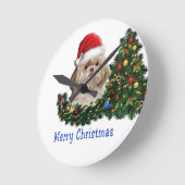 Shih tzu Kerstmis Ronde Klok (Hoek)