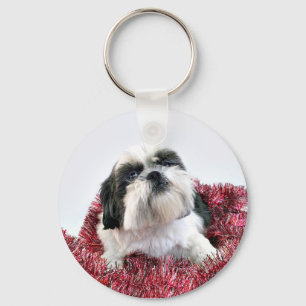 Shih Tzu Kerstmis Sleutelhanger