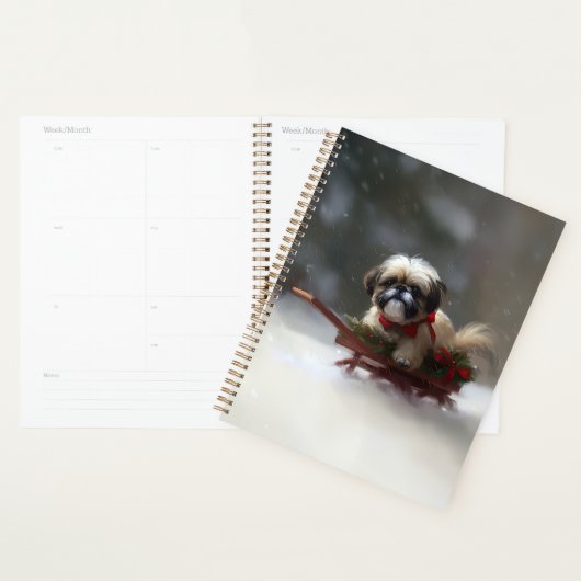 Shih Tzu Kerstmis sneeuw winter Planner (Display)