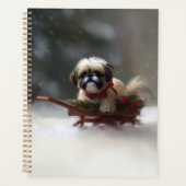 Shih Tzu Kerstmis sneeuw winter Planner (Voorkant)