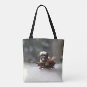 Shih Tzu Kerstmis sneeuw winter Tote Bag (Achterkant)
