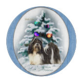 Shih Tzu Kerstmis Snijplank (Voorkant)