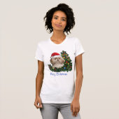 Shih Tzu Kerstmis T-shirt (Voorkant volledig)