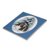 Shih Tzu Kerstmis Tegeltje (Zijkant)