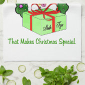 Shih Tzu Kerstmis Theedoek (Gevouwen)