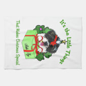 Shih Tzu Kerstmis Theedoek (Horizontaal)