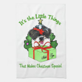 Shih Tzu Kerstmis Theedoek (Verticaal)