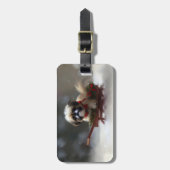 Shih Tzu Kerstsneeuw winter Bagagelabel (Voorkant verticaal)