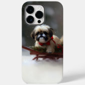 Shih Tzu Kerstsneeuw winter Case-Mate iPhone Case (Achterkant)