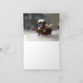 Shih Tzu Kerstsneeuw winter Kaart (Binnen)
