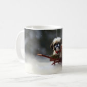 Shih Tzu Kerstsneeuw winter Koffiemok (Voorkant links)