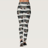 Shih Tzu Kerstsneeuw winter Leggings (Achterkant)