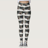 Shih Tzu Kerstsneeuw winter Leggings (Voorkant)