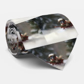 Shih Tzu Kerstsneeuw winter Stropdas (Opgerold)