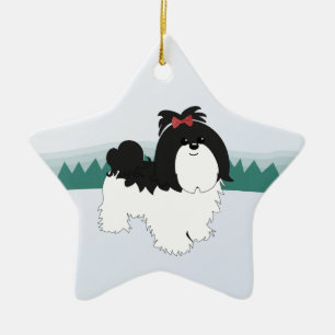 Shih Tzu kerstversiering Keramisch Ornament