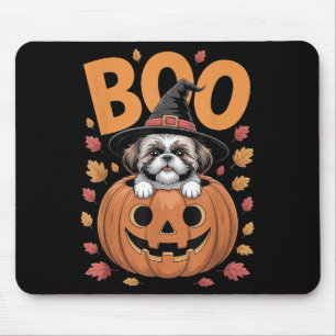 Shih Tzu kostuum op pompoen Halloween Shih Tzu Muismat