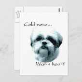 Shih Tzu koude neus warm hart Briefkaart (Voorkant / Achterkant)