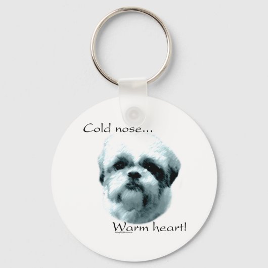 Shih Tzu koude neus, warm hart sleutelhanger (Voorkant)