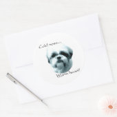 Shih Tzu Koude Neus Warm Hart - Sticker (Envelop)