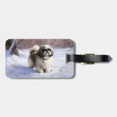 Shih Tzu Laat het sneeuwen Kerstmis Bagagelabel (Achterkant horizontaal)