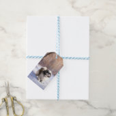 Shih Tzu Laat het sneeuwen Kerstmis Cadeaulabel (Met Touw)