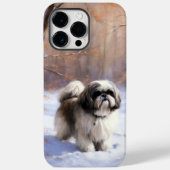 Shih Tzu Laat het sneeuwen Kerstmis Case-Mate iPhone Case (Achterkant)