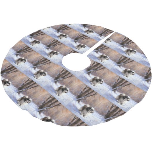 Shih Tzu Laat het sneeuwen Kerstmis Kerstboom Rok (Gekanteld)