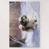 Shih Tzu Laat het sneeuwen Kerstmis Legpuzzel (Verticaal)