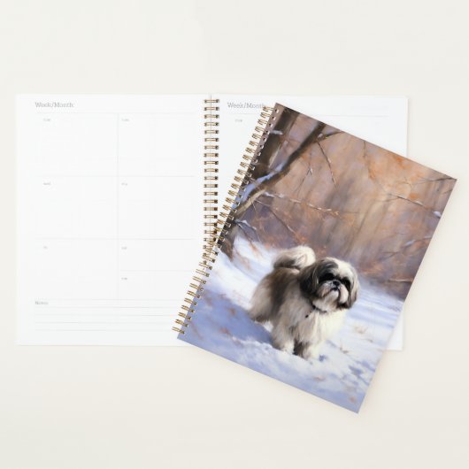 Shih Tzu Laat het sneeuwen Kerstmis Planner (Display)