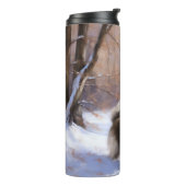 Shih Tzu Laat het sneeuwen Kerstmis Thermosbeker (Gedraaid links)