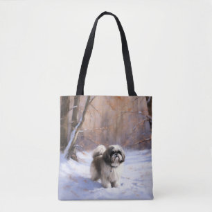 Shih Tzu Laat het sneeuwen Kerstmis Tote Bag