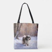 Shih Tzu Laat het sneeuwen Kerstmis Tote Bag (Achterkant)
