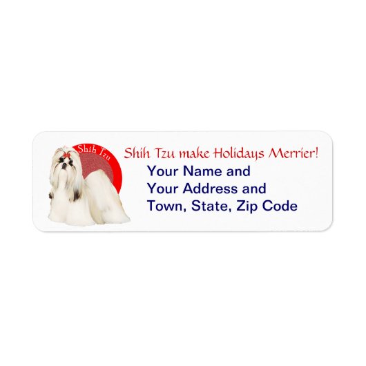 Shih Tzu  labels (Voorkant)
