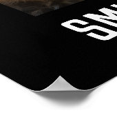 Shih tzu laughing smile customize photo text  poster (Hoek)