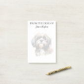 Shih Tzu-liefhebber gemerkte hond Post-it® Notes (Op bureau)