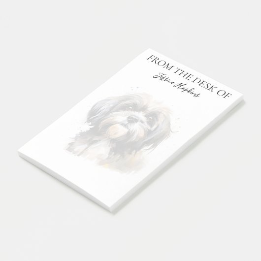 Shih Tzu-liefhebber gemerkte hond Post-it® Notes (Schuin)